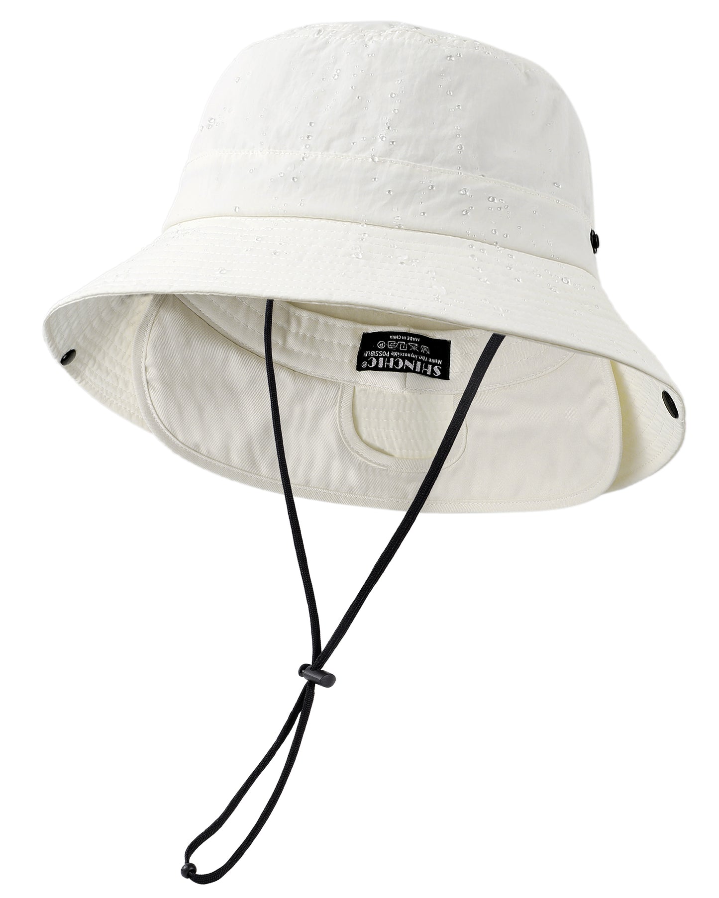 Waterproof Winter Fleece Lined Foldable Ponytail Bucket Hat