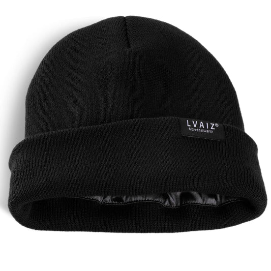 Kids Satin Lined Cuffed Beanie Toddler Warm Winter Hat