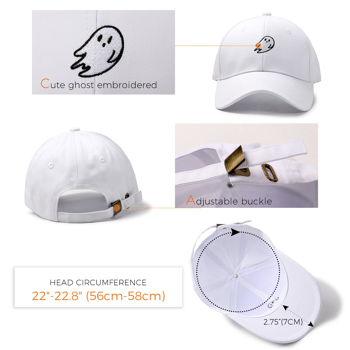 Adjustable Halloween Ghost Baseball Caps