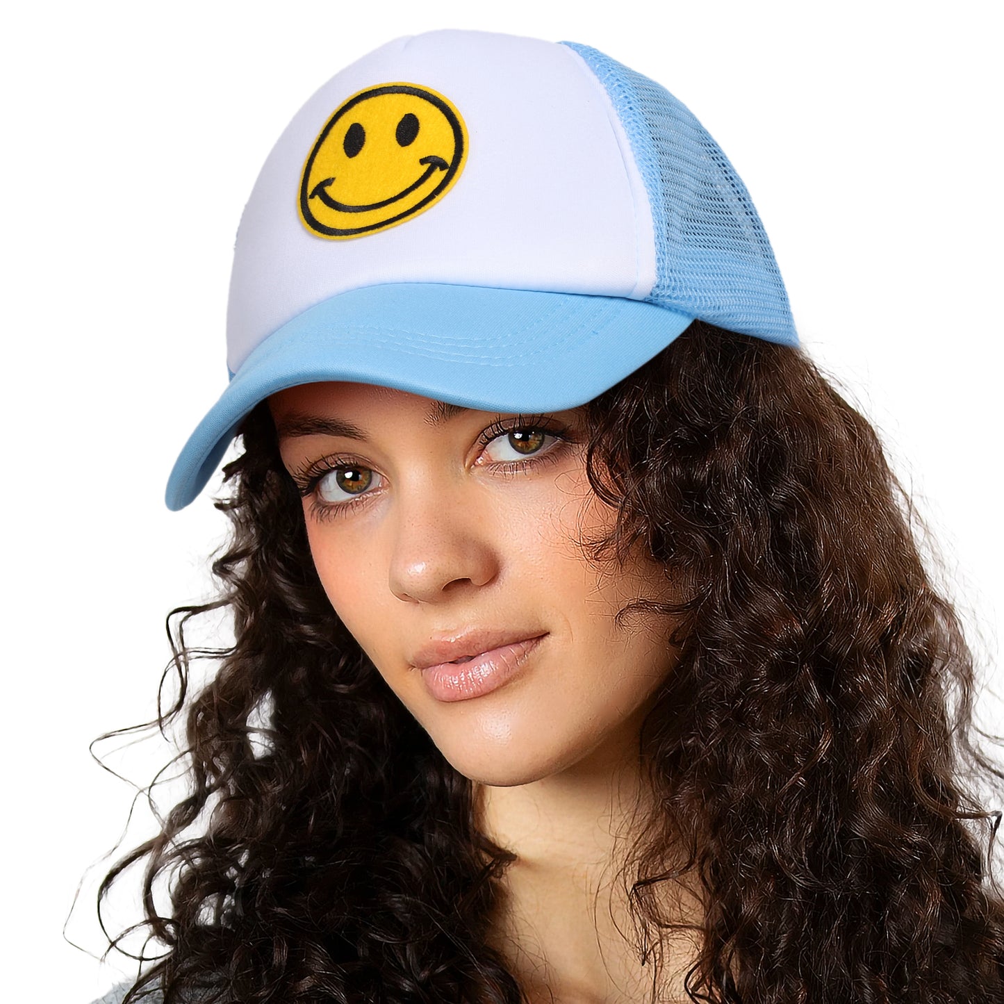 🔥Limited Time Offer🔥 Women Snap Backs Caps for MenSmiley Face Mesh Baseball Hat