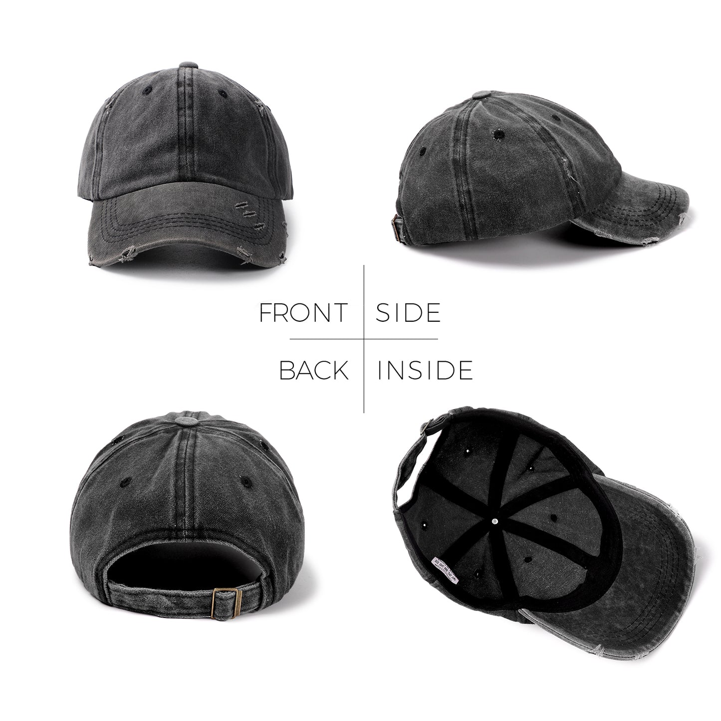 Washed Cotton Baseball Cap for Men Women