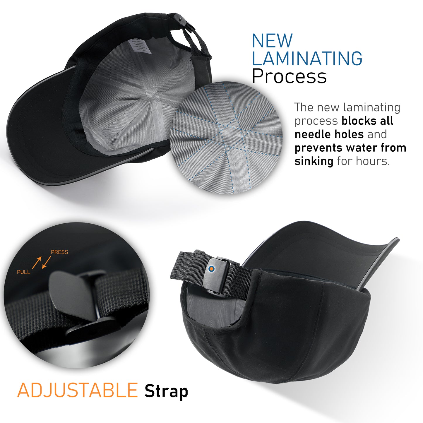 Waterproof Baseball  Outdoor Cap with Reflective Belt
