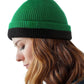 Womens Winter Knitted Beanie Hats Reversible Soft Warm Hat for Men