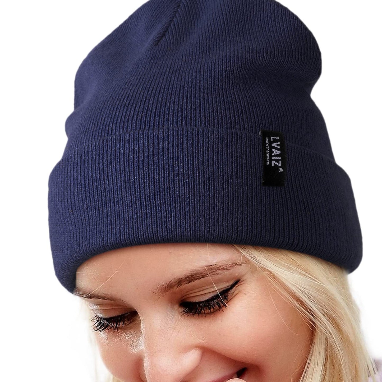Knitted Beanie Slouchy Cuffed Rib Knit Watch Hat