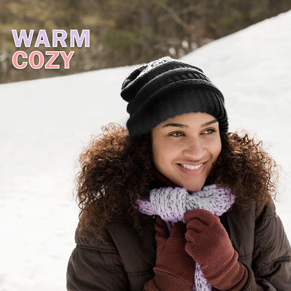 Satin Lined Winter Beanie Hat