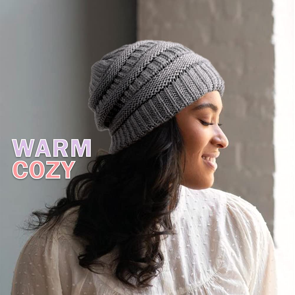 Satin Lined Winter Beanie Hat