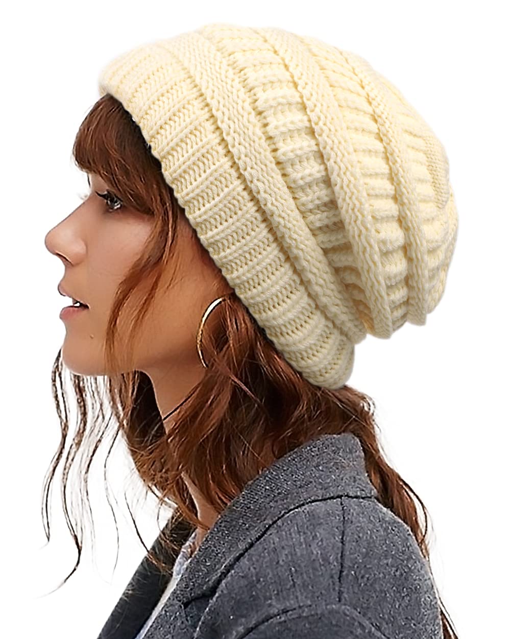 Satin Lined Winter Beanie Hat