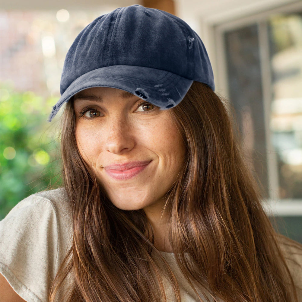 Washed Cotton Baseball Cap for Men Women