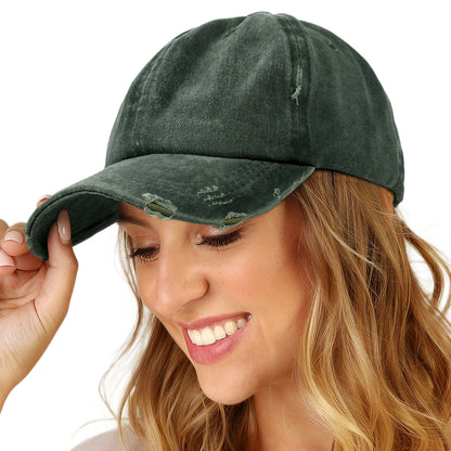 Washed Cotton Baseball Cap for Men Women