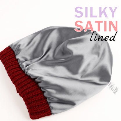 Satin Lined Winter Beanie Hat